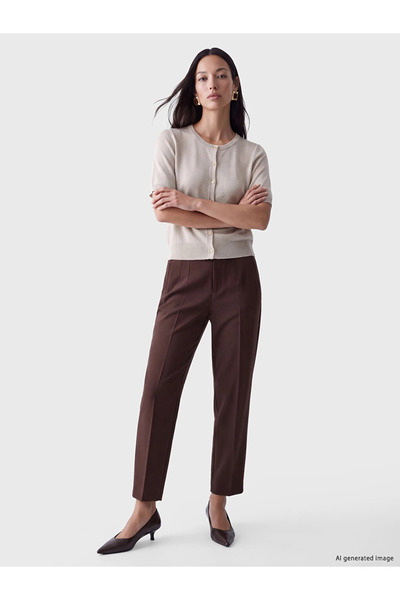 LC Waikiki Brown Slim Fit Women's Trousers