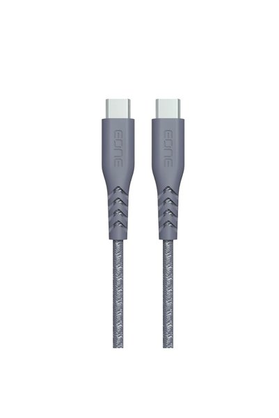 01THEONE كابل EONE من USB-C إلى USB-C بطول 1.8 متر باللون الأسود، كابل شحن سر...