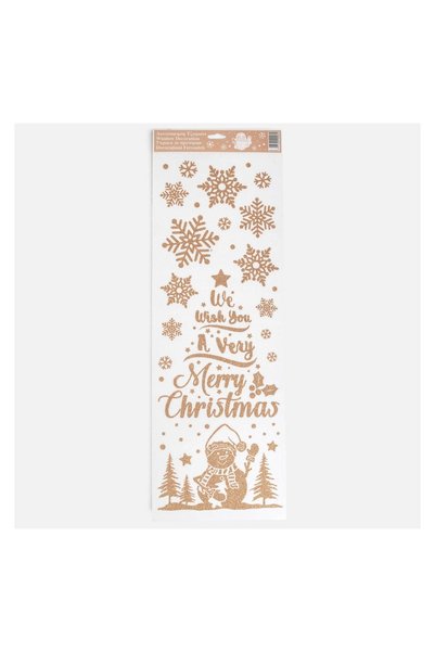 OEM Autocolant de Crăciun „Merry Christmas” cu Fulgi de Zăpadă – Decor de Iar...
