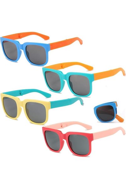 X SPRING Kids Polarized Sunglasses, 4 Pack Foldable UV400 Protection, Lightwe...
