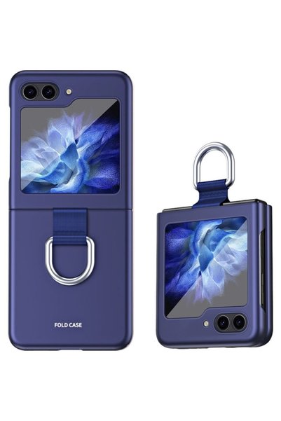 ERBORD Husă cu inel de susținere pentru Samsung Galaxy Z Flip5 5G, Albastru
