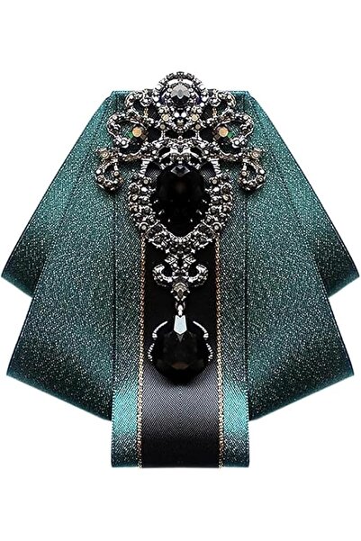 GENERAL Green Clip On Bow Ties for Men, Formal Rhinestone Pre-Tied Bowtie, Ad...