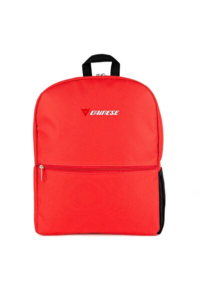 CrowsGate Dainese Logo Text Backpack Red Color