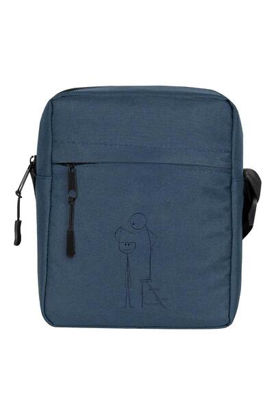 CrowsGate I'M Curious about Your Thoughts Shoulder Bag Navy Blue Color