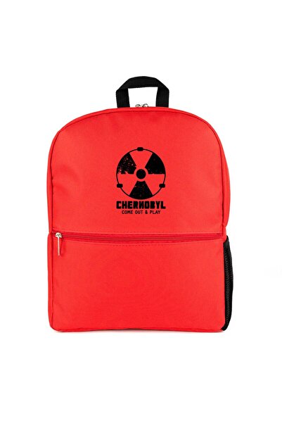 CrowsGate Chernobyl Never Again Backpack Red Color