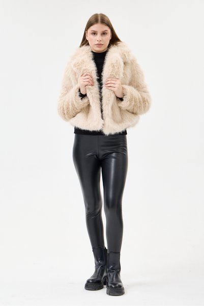 Denifur luna lolita crop kürk ceket