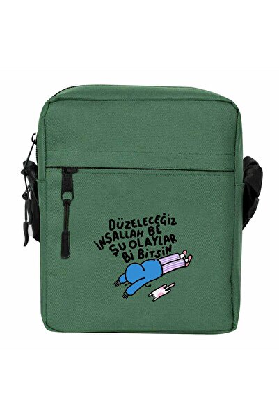 CrowsGate These Events Will Be Fixed by Bi Bits Shoulder Bag Green Color