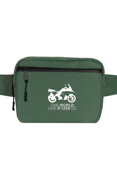 CrowsGate ONE World 1250GS bela torba za struk zelene boje