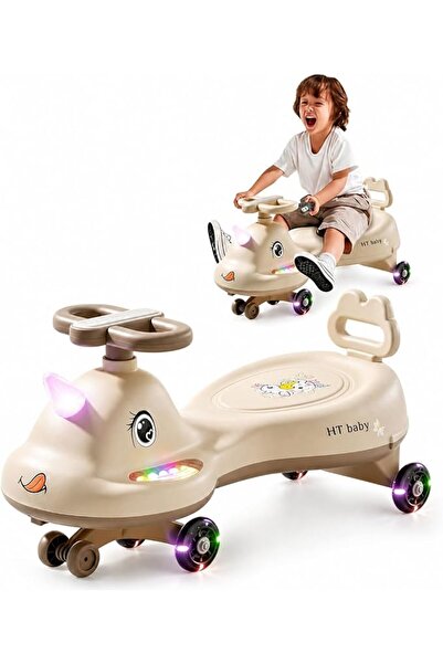 GENERAL Twist and Swing Car for Kids with Led Light-Up Wheels, Lights & Music...