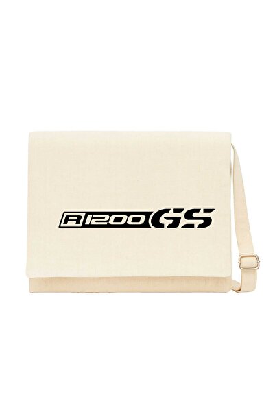 CrowsGate R1200GS Tekst Logo Krem Torba za Poruke Krem Platnena Torba za Poruke
