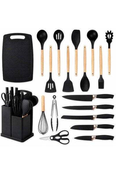 Generic Brand Titora 19 Piece Silicone Cooking Utensils Set, Heat Resistant K...