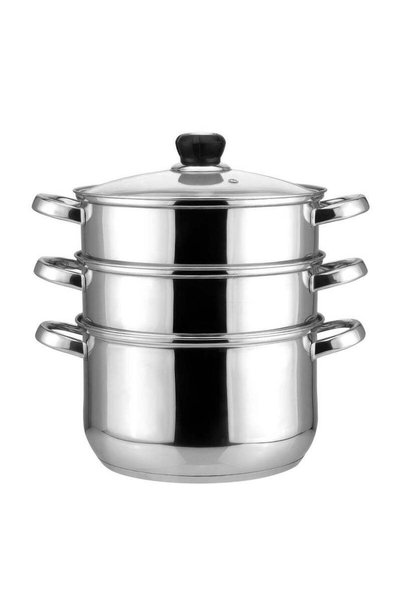 Generic Brand Wilson 3-Layer Stainless Steel Steamer Pot - 24cm | Versatile K...