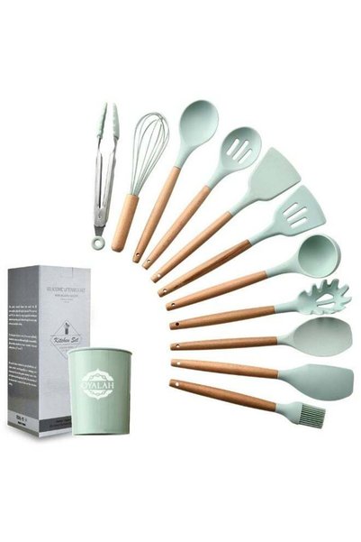 Generic Brand oyalah 11 Pieces Silicone Cooking Utensils Set, Nonstick Cookwa...