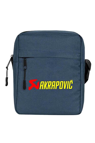 CrowsGate Akrapović Logo Tekst Torba za rame Mornarsko plava boja