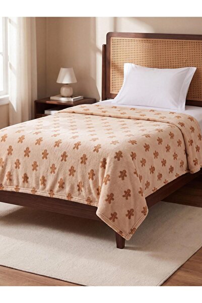 LC Waikiki Mixed Cookie Man Patterned Single Blanket 150X220 cm (W6)