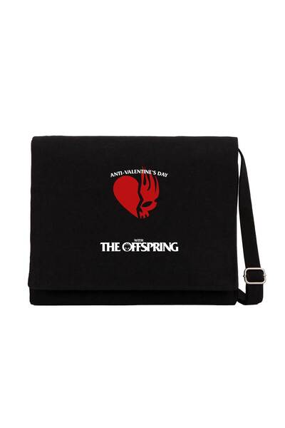 CrowsGate The Offspring Anti Valentine's Day Black Canvas Messenger Bag