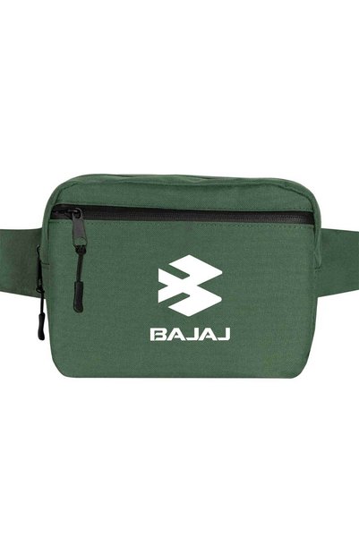 CrowsGate Bajaj White Logo Waist Bag Green Color