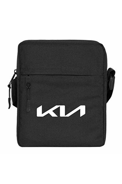 CrowsGate Geantă de umăr Kia cu logo nou, culoare neagră