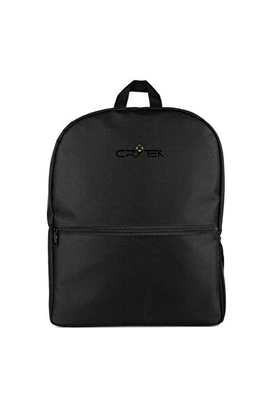 CrowsGate Crysis Triangle Text Backpack Black Color