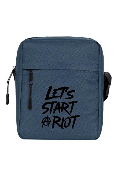 CrowsGate Three Days Grace Let's Start Shoulder Bag Navy Blue Color
