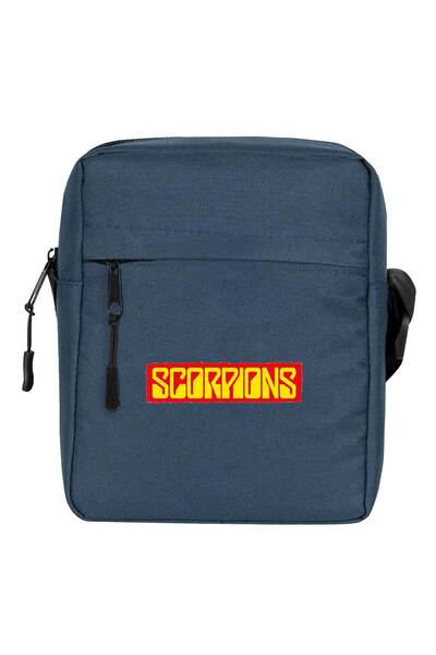 CrowsGate Geantă de umăr Scorpions Text color, Culoare bleumarin