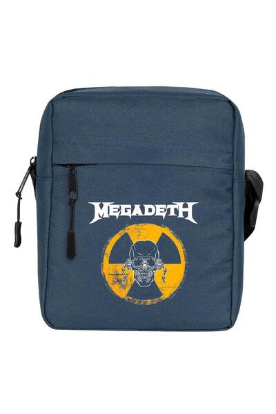 CrowsGate Megadeth Avertisment! Geantă de umăr cu alarmă, culoare bleumarin