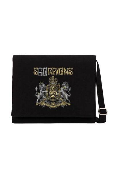 CrowsGate Scorpions Home of Rock Black Canvas Messenger Bag