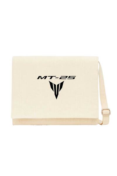 CrowsGate Yamaha Mt 25 Black Logo Cream Messenger Bag Cream Canvas Messenger Bag