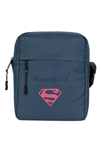 CrowsGate Geantă de umăr Super Girl Culoare bleumarin