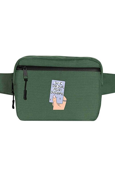 CrowsGate Life Motto Waist Bag Green Color
