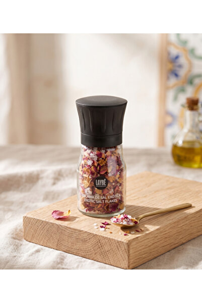 Laybe Râșniță condiment exotic 70 g – sare cu petale de trandafir și coajă de...