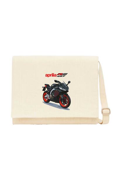 CrowsGate Aprilia 457RS Кремава платнена месинджър чанта