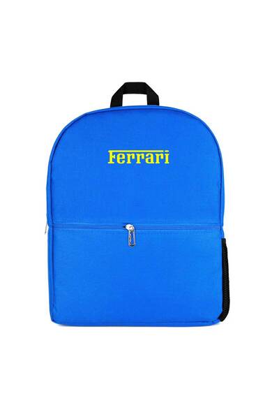 CrowsGate Rucsac Ferrari cu text auriu, culoare albastră