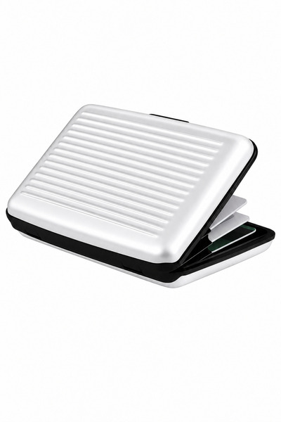Boldy Aluminum Card Holder - Card Holder with Cover - Travel Card Holder - Bu...