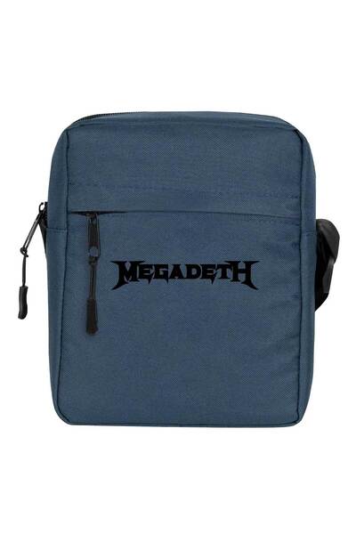 CrowsGate Geantă de umăr Megadeth Text Culoare bleumarin