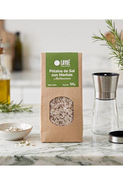 Laybe Rezervă râșniță – fulgi de sare cu ierburi mediteraneene 100 g