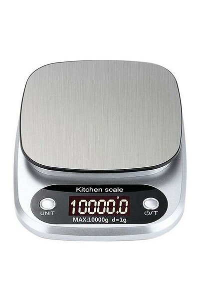 Generic Brand Touch Screen Stainless Steel Digital Kitchen Scale 10kg Silver