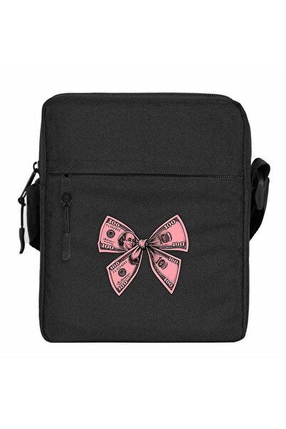 CrowsGate Ribbon Shoulder Bag Black Color