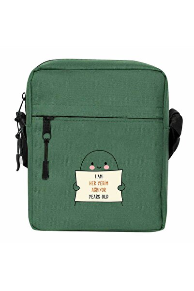 CrowsGate My Whole Body Hurts Shoulder Bag Green Color