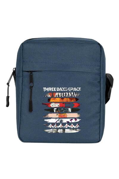 CrowsGate Geantă de umăr cu coperte de albume Three Days Grace, culoare bleum...