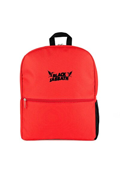 CrowsGate Black Sabbath Logo Backpack Red Color