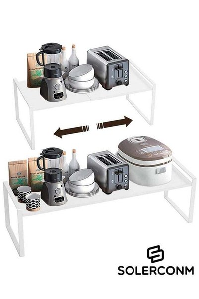 Generic Brand Solerconm Expandable Cabinet Shelf Organizers, Kitchen Cabinet ...