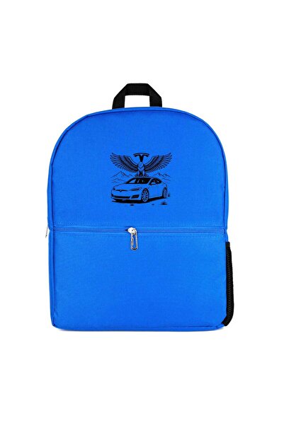 CrowsGate Tesla and Eagle Backpack Blue Color