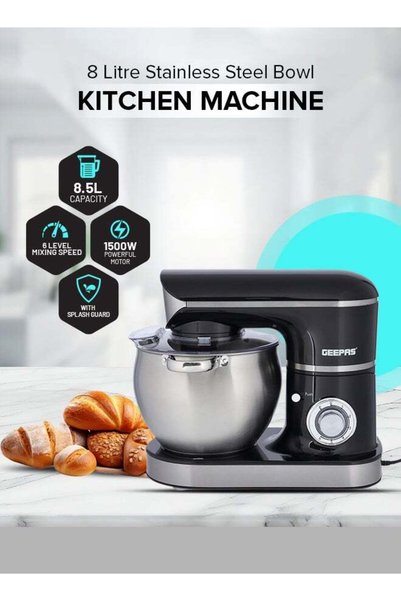 Generic Brand GEEPAS Stand Mixer with Stainless Steel Mixing Bowl 6 Speed wit...