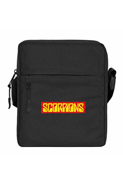 CrowsGate Geantă de umăr Scorpions Text color, Culoare Neagră