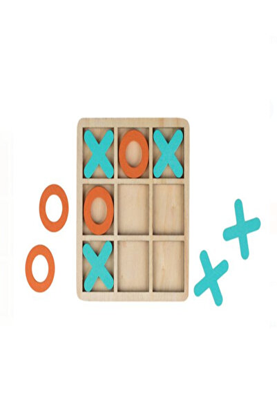 Generic Brand Ξύλινο Παιχνίδι Νοημοσύνης Τρίλιζα 12.5x12.5εκ. - 10 κομμάτια/1...