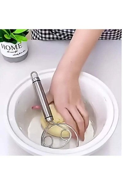 Generic Brand Goolsky Stainless Steel Manual Dough Mixer & Egg Beater - Versa...