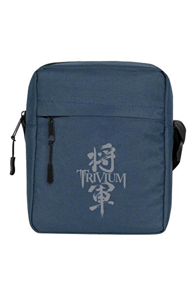 CrowsGate Trivium Shogun Gray Shoulder Bag Navy Blue Color
