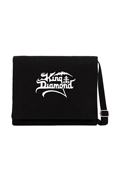 CrowsGate King Diamonds beli logo crna kurirska torba crna platnena kurirska ...