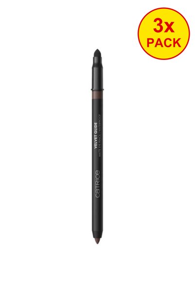 Catrice 3x PACK Matte and waterproof eyeliner Velvet Glide, 020 Hazel Edge, C...